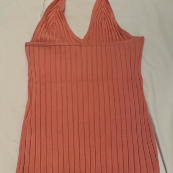 Poppy Large Pink Ribbed Halter Top - Picture 2 of 3